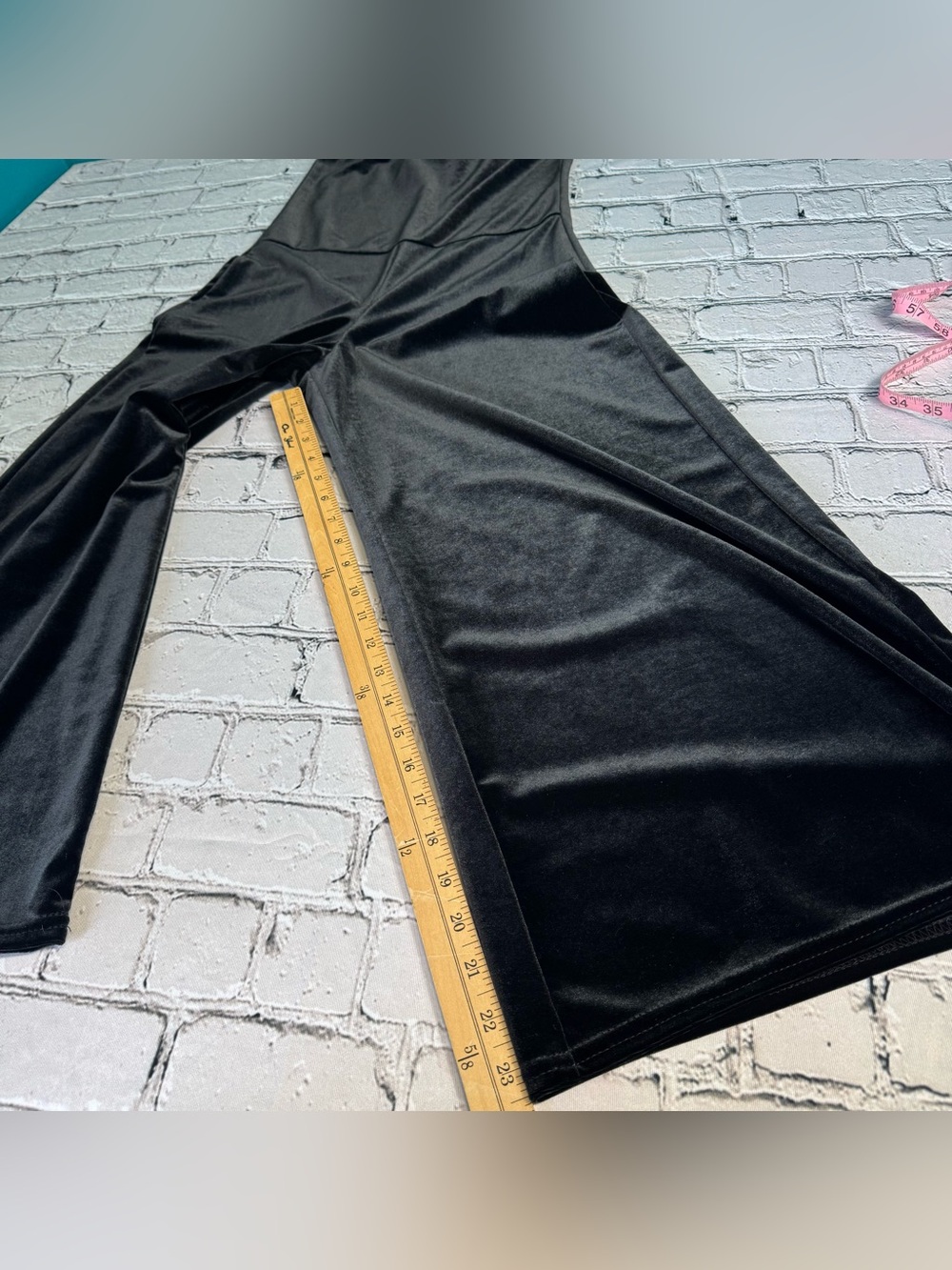Eliza J Black Velvet Strapless Wide-Leg Cropped Leg Jumpsuit Evening Size Small - Picture 8 of 12